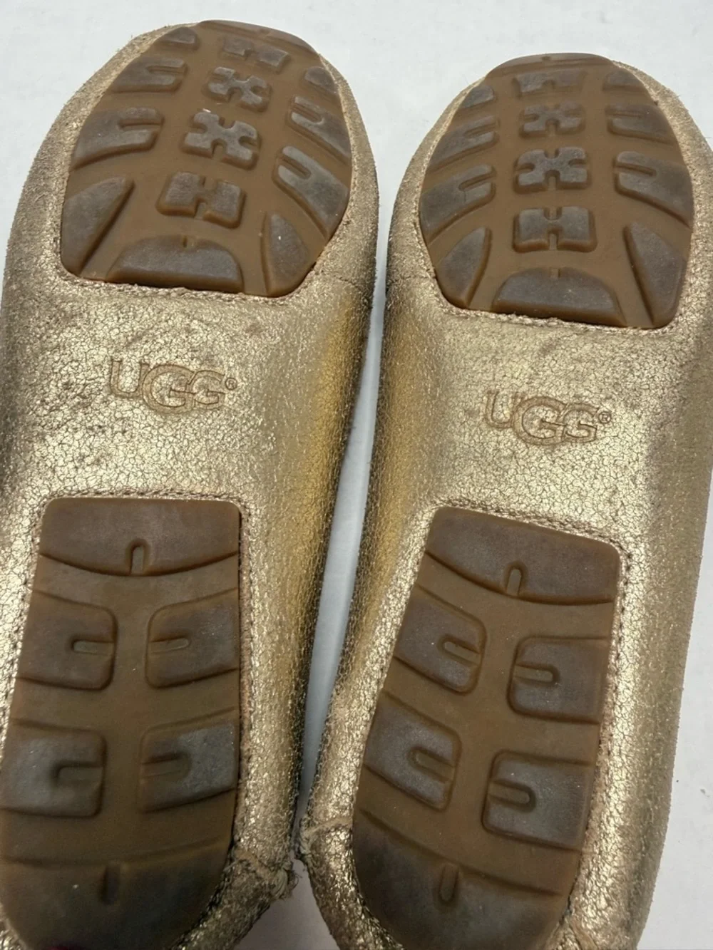 UGG Clair Metallic Gold Loafers 8.5